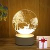 Presente Criativo Luz Noturna 3D para Atividades de Feriado Infantil, Luz Noturna Pequena USB de Natal com Logo Impresso em LED