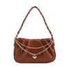 Bolso Clásico Elegante para Mujer con Pliegues Distintivo Bolso Nube Bolso de Mano Simple Versátil Moda Cremallera Cadena Bolso de Hombro