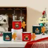 Presente de Natal Caneca Criativa Fofa de Desenho Animado Homem de Gengibre de Natal Caneca de Água Cerâmica Caneca de Casal Doméstica