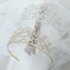 2025 Moda Liga Liga Coroa de Menina de Aniversário Headpiece Yiwu Acessórios de Cabelo Tiara com Letra de Cristal Vestido de Festa Infantil