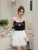 Versión coreana de falda de pastel de encaje con remaches de cintura alta para mujer, diseño de talla grande para chica gordita, falda delgada 63760