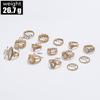 Joyería de ámbar de imitación europea y americana, juego combinado retro de 14 piezas con gemas de cielo estrellado talladas en diamante, anillo, venta al por mayor