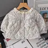 Chaquetas Acolchadas de Algodón para Niñas Otoño e Invierno, Moda para Bebés Niños Niñas Estilosas de Marca de Moda Estilo Pastoral Floral Forro Polar con Encaje Chaquetas Acolchadas de Algodón