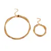 Pulsera Punk de Estilo Normcore Metálico Europeo y Americano Transfronterizo con Cuello Exagerado, Hueso de Serpiente Personalizado, Múltiples Capas, Hebilla de Giro Triple