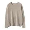 Suéter de Imitación de Cachemir 100% Puro de Alta Calidad para Mujer, Nuevo Estilo Otoño e Invierno, Cuello Redondo, Jersey Fino, Corte Ajustado, Suéter de Punto, Capa Base