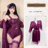 Shorts Sexy de Suspensório Roxo Seda Gelo Fino Pijama Doce e Apimentado Pura Luxúria Menina Renda Tentação Roupa Sexy