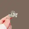 Elegante Pasador de Pelo de Mariposa de Cristal con Pedrería para Mujer, Pinza de Garra Pequeña para Flequillo, Pinza Superior para la Parte Trasera de la Cabeza, Pinza de Tiburón para Recoger la Mitad del Cabello