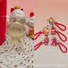 Colgante de oro nuevo Labubu de oro puro 999, serie Pony Dios de la Riqueza, cordón, artículo popular en transmisiones en vivo de Douyin