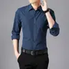 Camisa blanca para hombre de manga larga formal de negocios sin planchar traje ropa profesional para boda dama de honor primavera y otoño fina talla grande camisa pulgada