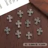 Accesorios de arte para uñas transfronterizos, cruz de estilo oscuro, joyería de aleación retro de moda, nuevas decoraciones metálicas para arte de uñas