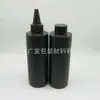 Botella de Plástico Negra de 500 ml/ml con Boquilla Puntiaguda, Botella Exprimidora de Resina Epoxi, Botella para Pegamento de Cristal UV, Botella para Pegamento UV
