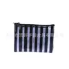 Bolsa Criativa Nova com Zíper de PVC Listrado Bolsa Simples de Armazenamento de Cosméticos de PVC Ecológica Bolsa de Banho de PVC à Prova d'Água