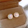 Aretes Perla de Panecillo Rosa Sakura Shijia para Mujer Diseño de Nicho Temperamento Aretes de Alta Gama Accesorios para Oreja de Plata S925