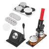 Máquina de Insignias Estilo Americano de 75 mm Rotatoria Redonda Hojalata Imanes para Refrigerador Suministros Kit para Hacer Insignias Doble Brillo DIY