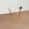 Pendientes de aro con borla de cadena estilo Ins de aguja de plata S925 Pendientes Pendientes Tendencia Caliente Europea y Americana Pendientes Personalizados de Moda para Mujer