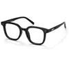 Gafas de montura negra retro, bloqueo de luz azul, montura ancha para caras grandes, modelo unisex TR8019, versión coreana montura para gafas tr90