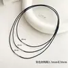 Accesorios para Collares Colgante Cordón de Cuero Cordón para Colgante Colgante Tejido Negro Clásico Versátil Unisex Cordón