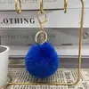 Llavero colgante de bola de peluche de 8 cm de imitación de piel de conejo Rex, accesorios de joyería para ropa y equipaje transfronterizos