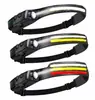 Linterna Frontal, Linterna Frontal Recargable de Luz Fuerte para Pesca Nocturna, Especial para Pesca, Ultra Brillante, Ultraligera, Lámpara Portátil con Sensor, Batería de Larga Duración