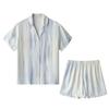 Conjunto de Pijama Loungewear Miximao Nuevo Satén de Rayón Fresco y Elegante de Manga Corta y Pantalón Largo t
