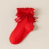 Calcetines de Encaje para Niñas Estilo Coreano Lolita Calcetines Infantiles Niña Pequeña Lazo Encaje Bebé Princesa Calcetines para Bebé
