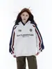Sudadera con Capucha de Manga Raglán de Color Contrastante para Hombre 2026 Primavera y Otoño Nueva Holgada Estilo Bf Retro Americano Tops de Pareja