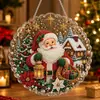 Nuevo painting de diamantes 5D navideño transfronterizo colgante acrílico Papá Noel regalo manualidad DIY hecha a mano
