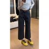 Moda de Verano 2025 para Hombre Estilo Hong Kong Jeans con Letra Personalizada Hip-Hop Ins Moda High Street Tendencia Fresco Pantalones Largos