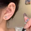 ¡Wow, aretes de acero de titanio para mujer, aptos para perforaciones, mini pernos para cartílago no extraíbles de alta gama, ear cuffs brillantes, aretes de estrella, accesorios para orejas