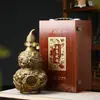 Garrafa Vazia Wulong Oferece Fu Jingdezhen Cerâmica Garrafa de Vinho Jarra de Vinho Selada Decorativa Criativa Cabaceira Pacote de 2,50kg