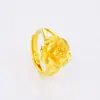Venta Directa de Fábrica de Productos Nuevos: Anillo de Flor Clavel de Oro Puro para Mujer, Imitación Oro, Tamaño Ajustable, Regalo para Mamá