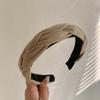 Faixa de cabelo trançada de moda para o topo da cabeça feminina, temperamento, tudo combina, faixa de cabelo para sair, prendedor de cabelo antiderrapante para lavar o rosto, acessórios de cabelo