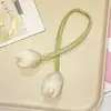 Ins Tecido Tulipa de duas cabeças Flor Acessórios decorativos Saia Roupas Mochila escolar Acessórios pingentes artesanais DIY