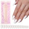Unhas Vestíveis Cor Sólida Brilhantes Removíveis Caixa com 120 Peças Unhas Pré-moldadas Vestíveis Patch de Unha Postiça Manicure