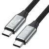 Cable de datos tipo C CTOC Cable de proyección de pantalla portátil 8K Cable de alta velocidad de 20 Gbps USB3.2 Doble cabezal Carga rápida de 240 W 5 A