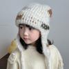 Yunduo Sombrero Retro para Niños con Protección Auditiva Otoño e Invierno Lindo Sombrero Lei Feng Niños y Niñas Cálido Sombrero de Punto Sombrero de Lana para Bebé