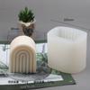 InsArco en forma de U arcoíris vela de aromaterapia molde de silicona molde para hornear mousse adornos de muebles de aromaterapia creativos