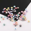 Ojo del Diablo de Doble Cara Acrílico Agujero Recto Cuentas Sueltas DIY Cadena de Teléfono Móvil Hecha a Mano Joyería con Cuentas Material Accesorios
