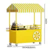 Carrinho de barraca de rua food truck ao ar livre leve e compacto carro flutuante carro de barraca carro de lanche de pó de gelo barraca móvel de mercado noturno carrinho pequeno