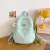 Mochila casual ins nueva y simple para mujer, color sólido, bolsa escolar estilo universitario japonés, mochila de viaje de aspecto elegante para niñas