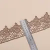 Hoja de Arce Bordada Hueca de 7.5CM Textiles para el Hogar Cuello Ropa para Muñecas Accesorios