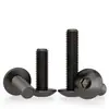 Tornillos de Cabeza Hexagonal Grande de Acero Inoxidable 304 Negros, Tornillos de Cabeza Plana Grande, Pernos de Cabeza Redonda Tipo Champiñón M2-M8
