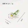 Ornamento de Mesa Flor de Vidro Zibo Feito à Mão, Buquês de Flores Simuladas, Decorações de Escritório de Alto Padrão, Presentes de Aniversário
