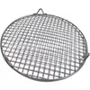 Grelha de churrasco redonda em aço inoxidável 304 com pés Grelha de churrasco estilo coreano rede de malha quadrada escorredor de óleo rede para assar chá de fogão redondo