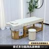 Comercio Exterior Peluquería Estilo Chino Cama de Champú de Madera Maciza Cama de Belleza Todo en Uno Lavabo de Cerámica Cama de Terapia Capilar Fumigación Circulación de Agua