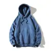 Moletom com Capuz Cor Sólida Masculino Feminino Solto Casual Jaqueta Estilo Casal Transfronteiriço Manga Longa Top com Pelúcia Marca Tendência Simples