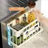 Popular estante magnético de almacenamiento, estante de metal para condimentos estilo ins, organizador multifuncional para cocina del hogar y tablero perforado de estudio