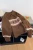 Suéter Pulóver de Cuello Alto Estilo Fair Isle Retro para Mujer Otoño/Invierno Nuevo Estilo Top de Punto Color Blanco Crudo Versátil