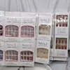 Unhas Postiças Longas com Pedras Falsas, Pontas de Unha Estilo Ballet Usáveis, Adesivos de Unha da Moda, Pontas de Unha com Cola Gel Atacado