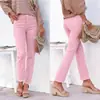 Rastreável para a Europa transfronteiriça e os Estados Unidos nove pontos branco rebarba Calça jeans reta calça tubo de fumaça TEMU Amazon explosões gregas